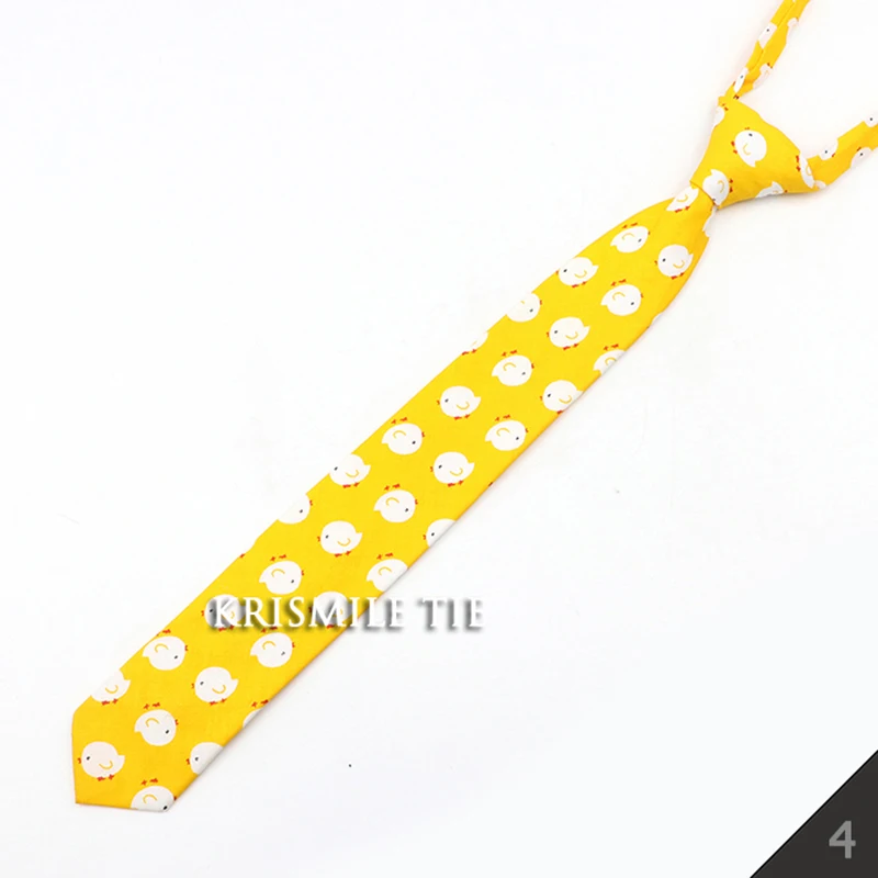 Fashion School Skinny Ties For Boys Girls Casual Cartoon Animal Solid Color Floral Plaid Necktie Simple Lazy Slim Student Tie