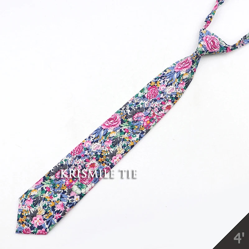 Fashion School Skinny Ties For Boys Girls Casual Cartoon Animal Solid Color Floral Plaid Necktie Simple Lazy Slim Student Tie