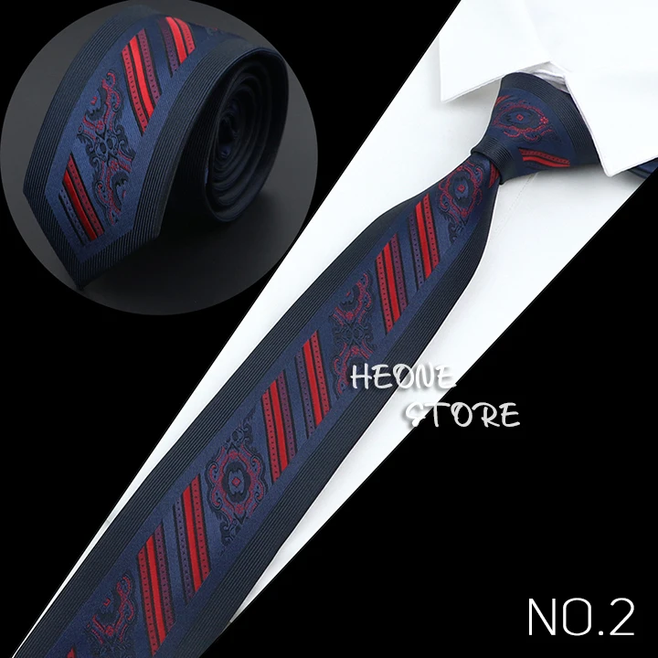 New Mens Luxury Neck Tie Fashion Jacquard Woven Skinny Slim 6cm Black Blue Floral Paisley Necktie Banquet Party Shirt Gift