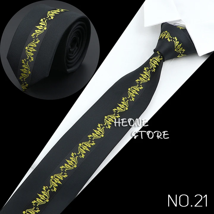 New Mens Luxury Neck Tie Fashion Jacquard Woven Skinny Slim 6cm Black Blue Floral Paisley Necktie Banquet Party Shirt Gift