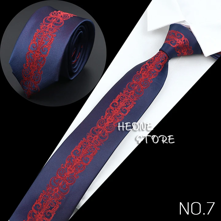New Mens Luxury Neck Tie Fashion Jacquard Woven Skinny Slim 6cm Black Blue Floral Paisley Necktie Banquet Party Shirt Gift