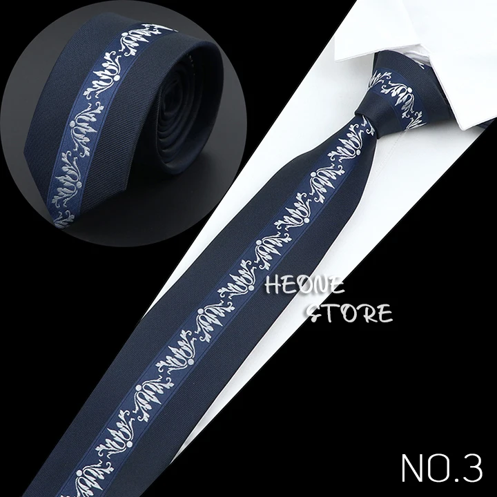 New Mens Luxury Neck Tie Fashion Jacquard Woven Skinny Slim 6cm Black Blue Floral Paisley Necktie Banquet Party Shirt Gift