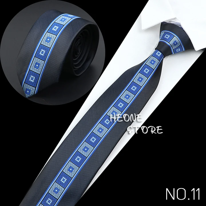 New Mens Luxury Neck Tie Fashion Jacquard Woven Skinny Slim 6cm Black Blue Floral Paisley Necktie Banquet Party Shirt Gift