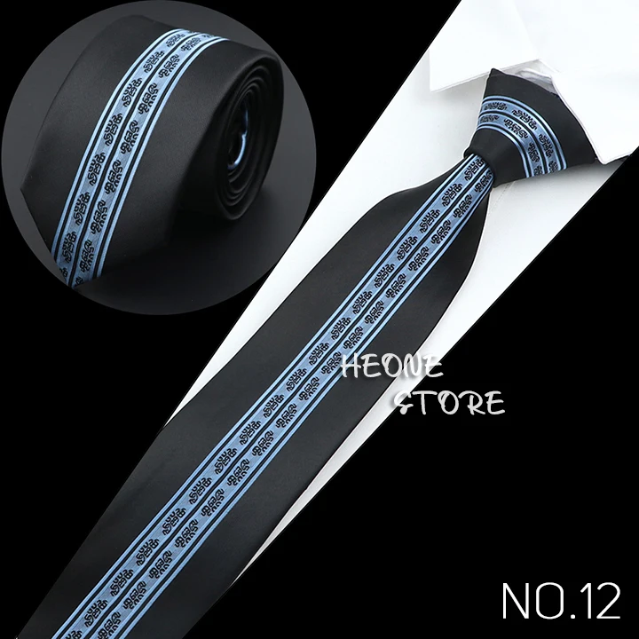 New Mens Luxury Neck Tie Fashion Jacquard Woven Skinny Slim 6cm Black Blue Floral Paisley Necktie Banquet Party Shirt Gift