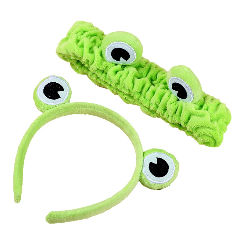 Funny Frog Makeup Headband Wide-brimmed Elastic Hairbands Cute Girls Hair Bands Women Hair Accessories Girls Hairband