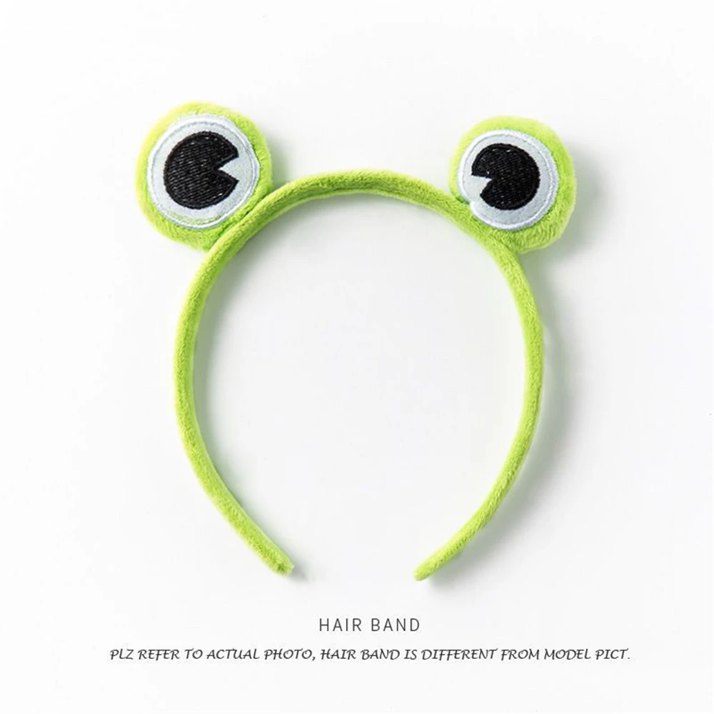 Funny Frog Makeup Headband Wide-brimmed Elastic Hairbands Cute Girls Hair Bands Women Hair Accessories Girls Hairband