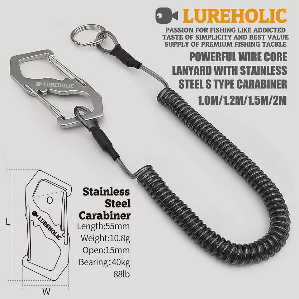 LUREHOLIC Fishing Lanyards Boating Multicolor Ropes Kayak Camping Secure Pliers Lip Grips Tackle Fish Tools Fishing Accessory
