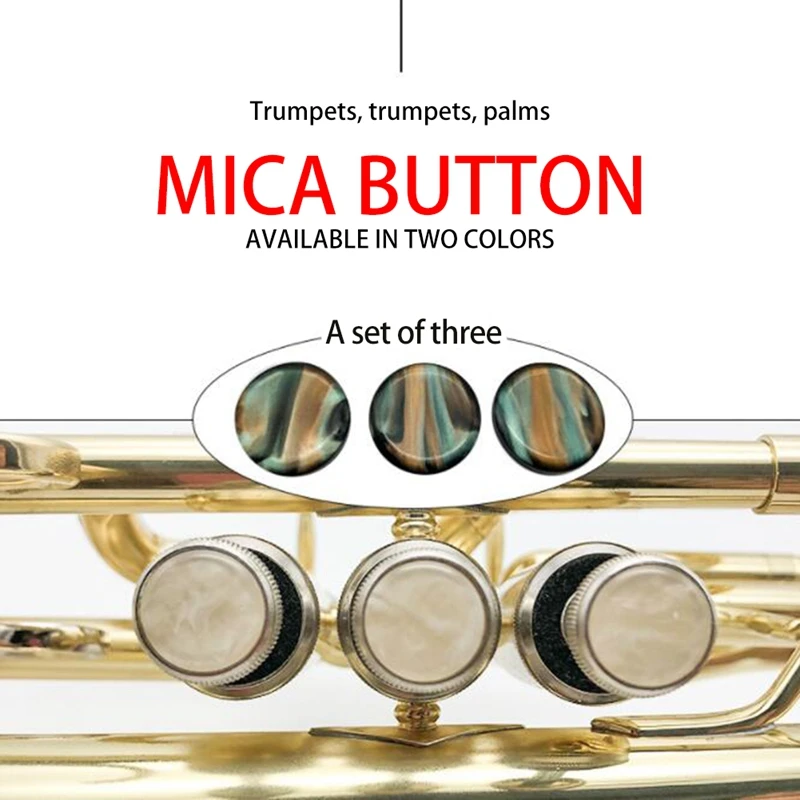 3 Pcs Trumpet Finger Buttons Valve Finger Trumpet Cap Screw Cover For Musical Bass Trumpet Accessories