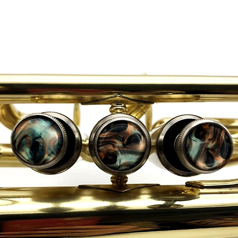 3 Pcs Trumpet Finger Buttons Valve Finger Trumpet Cap Screw Cover For Musical Bass Trumpet Accessories
