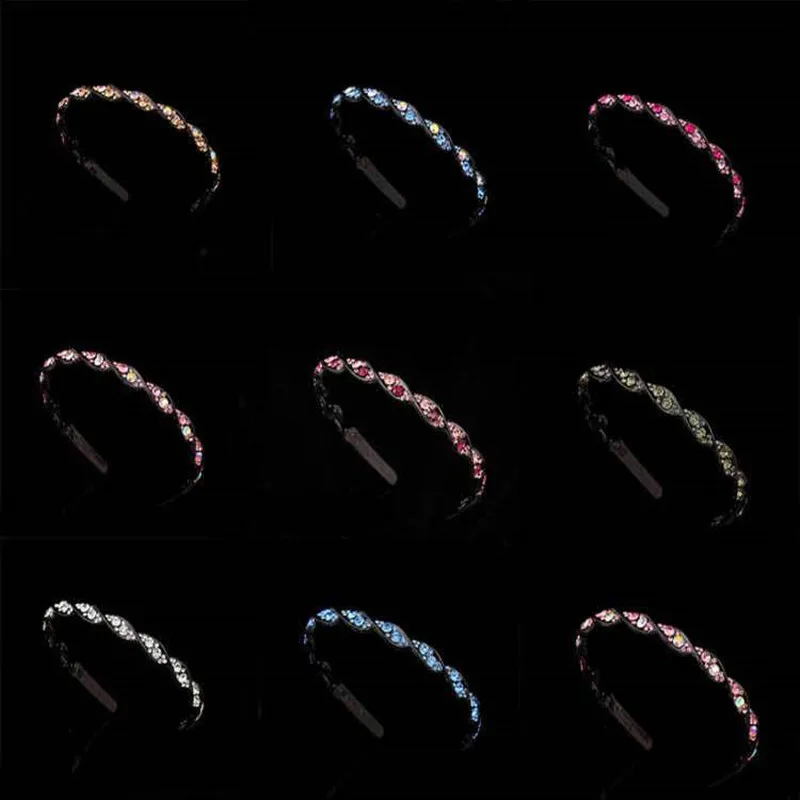 New Fashion Non-slip Simplicity luxurious Rhinestone Crystal Headband Hair Band for Women Girl Hair Accessories Headwear
