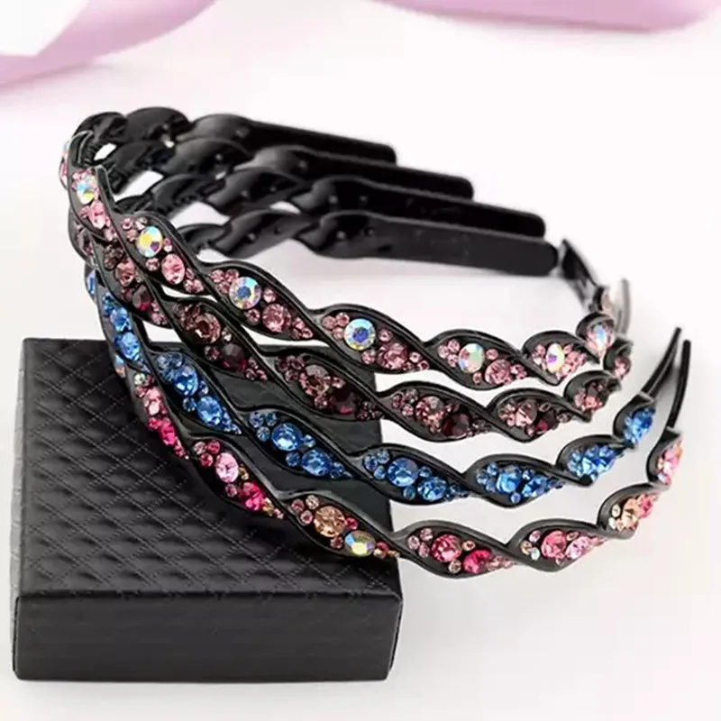 New Fashion Non-slip Simplicity luxurious Rhinestone Crystal Headband Hair Band for Women Girl Hair Accessories Headwear