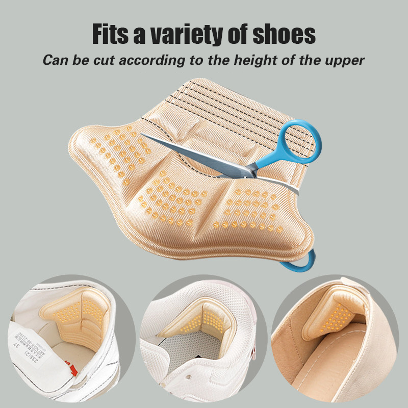 1Pair 5D Shoe Pad Foot Cushion Pads Sports Shoes Adjustable Antiwear Insoles Heel Protector Ankle Sticker Insole Brioche New