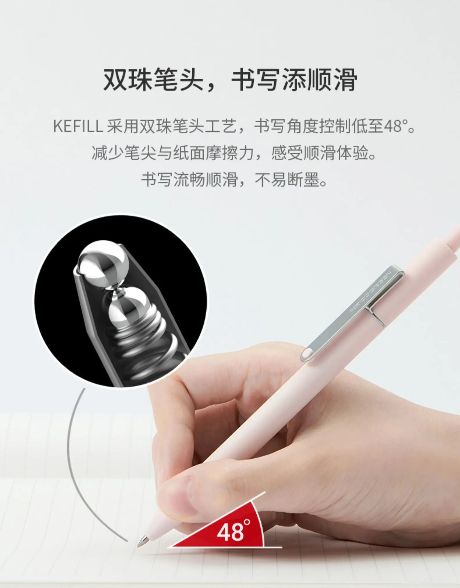 Kaco 6Colors Gel Pen Kawaii 0.5MM Black Ink Refill Ballpoint Stylo Press Rollerball ручка School Office Stationery Caneta