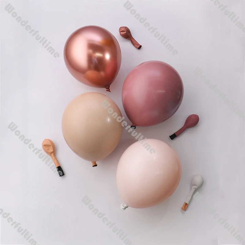 5/10/12/18inch Doubled Balloons Decoration Double Blush Nude Dusty Pink Rose Gold Balloon Garland Arch Kit DIY Baby Shower Decor