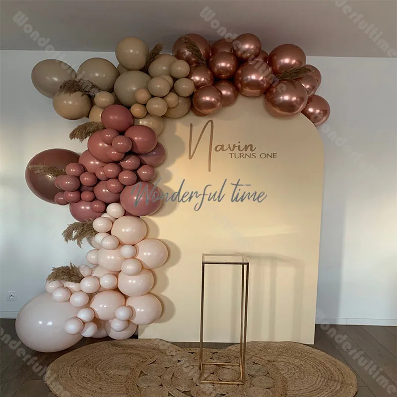 5/10/12/18inch Doubled Balloons Decoration Double Blush Nude Dusty Pink Rose Gold Balloon Garland Arch Kit DIY Baby Shower Decor