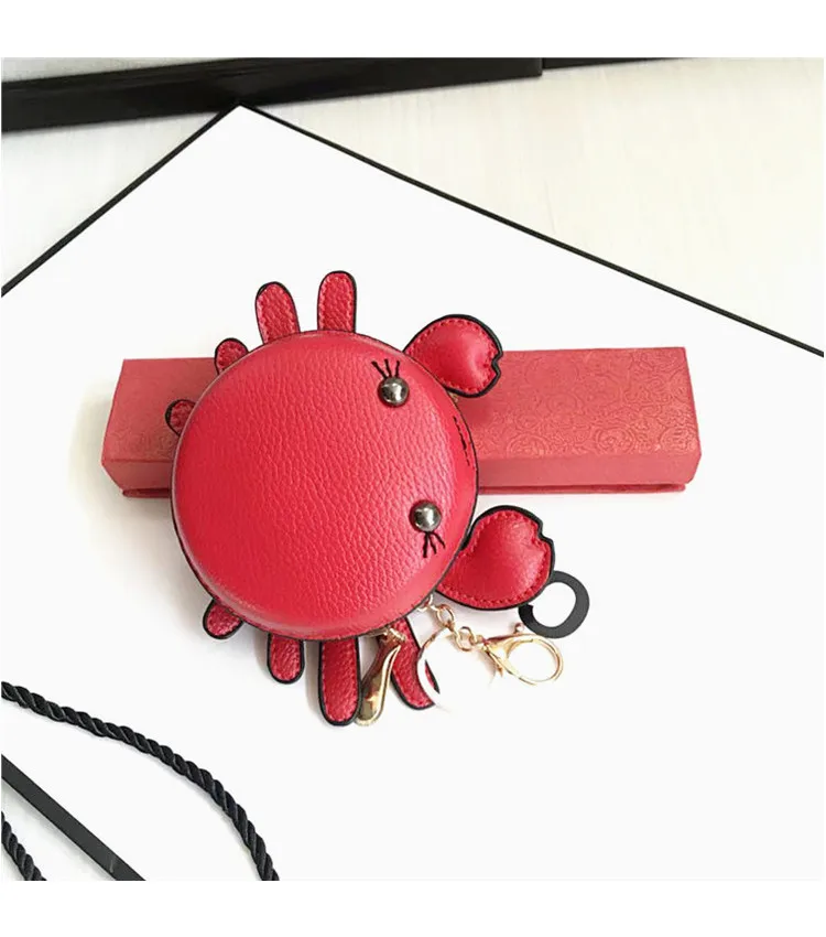 YoReAi New Fashion Woman Small Crab Coin Purse Girl Pendant Lipstick Bag Casual Student Clutch Card Holder Cute Trend Handbag
