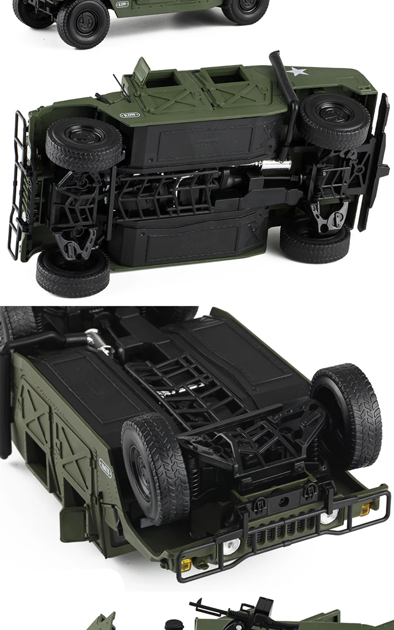 1:18 Hummer H1 Alloy Military Explosion Proof Car Model Diecasts Simulation Metal Off-road Vehicles Armored Car Model Kids Gifts