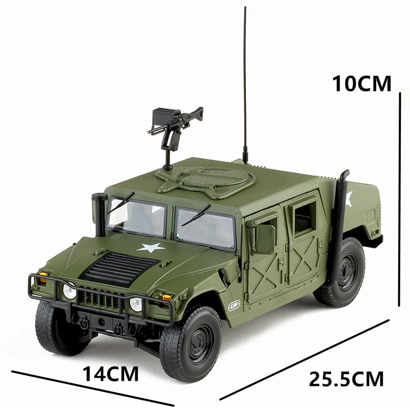 1:18 Hummer H1 Alloy Military Explosion Proof Car Model Diecasts Simulation Metal Off-road Vehicles Armored Car Model Kids Gifts