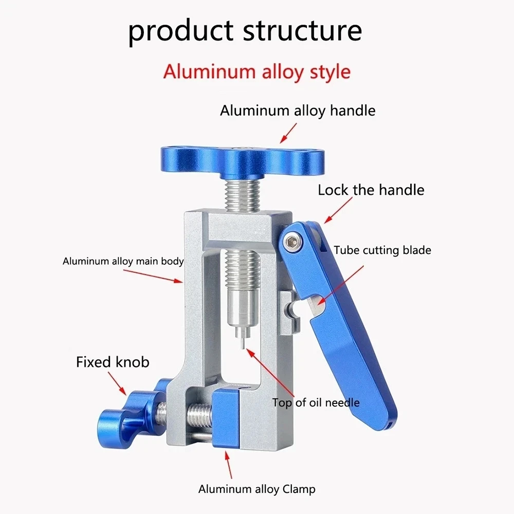 2 in 1 Bike Hydraulic Disc Brake Oil Needle Tools Driver Hose Cutter Cable Pliers Olive Connector Insert BH59 BH90 Install Press