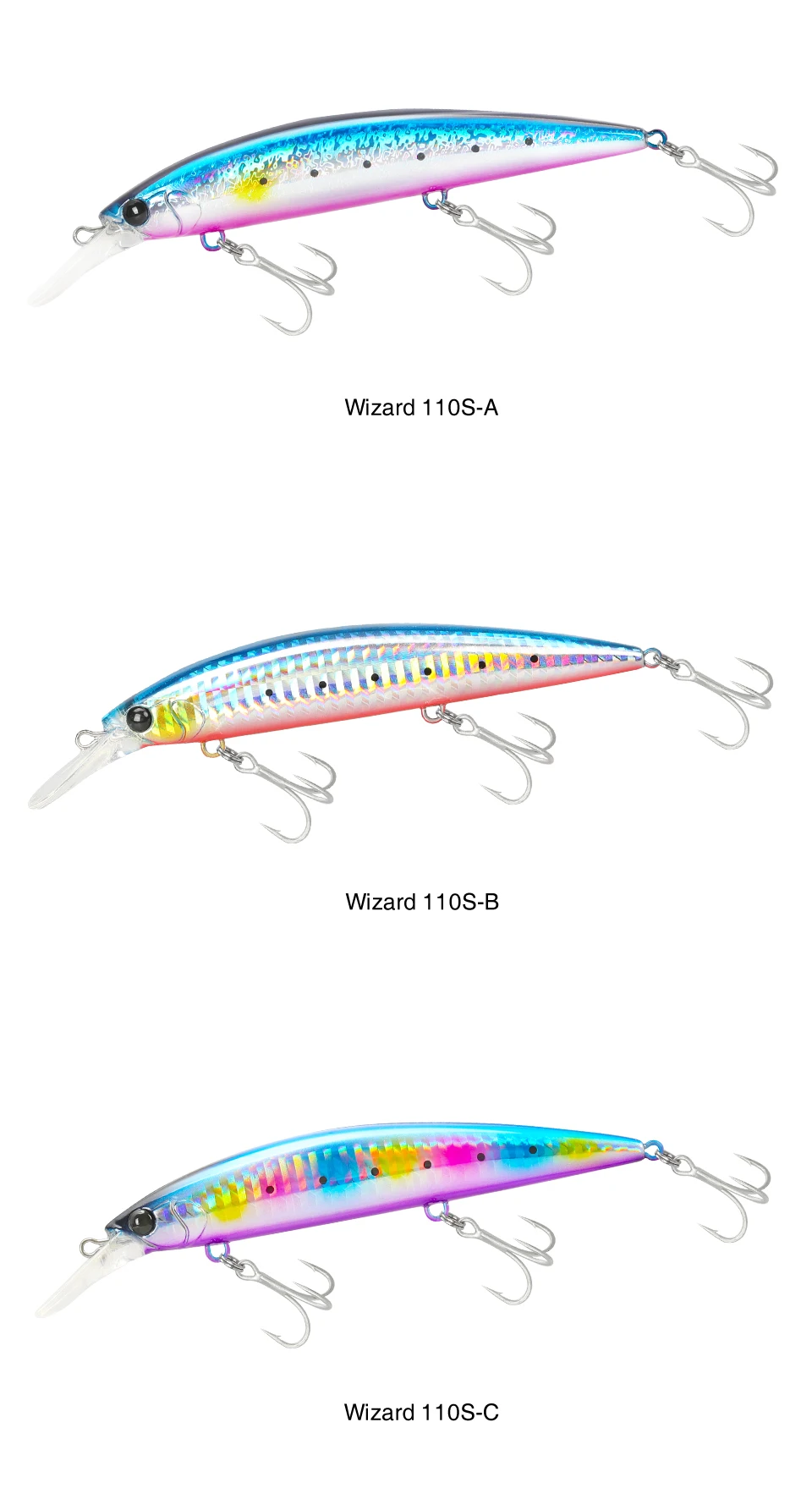 TSURINOYA 110S 110mm 37g Heavy Sinking Minnow Hard Artificial Plastic Sea Fishing Lure WIZARD Max 80m Ultra Long Casting Bait