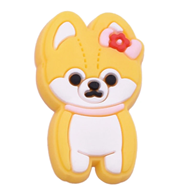 Sale 1Pcs Cute Cat Dog Shoe Charms for Crocs Accessories Charms Bracelet Wristband Decoration Adults Party Favor Gifts