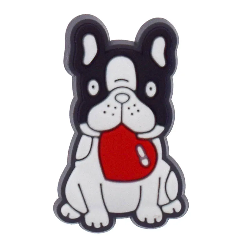 Sale 1Pcs Cute Cat Dog Shoe Charms for Crocs Accessories Charms Bracelet Wristband Decoration Adults Party Favor Gifts