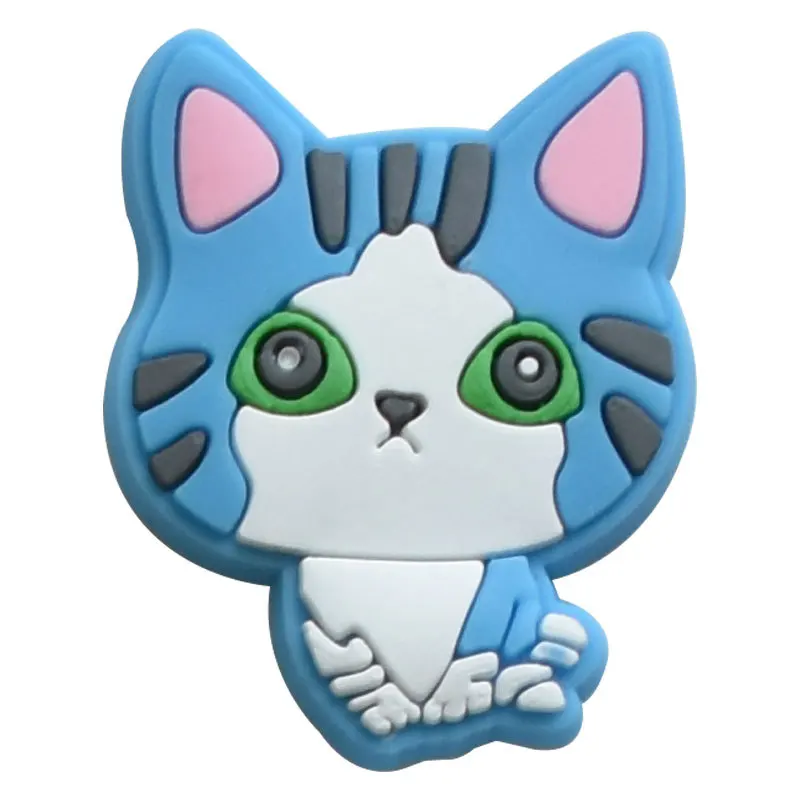 Sale 1Pcs Cute Cat Dog Shoe Charms for Crocs Accessories Charms Bracelet Wristband Decoration Adults Party Favor Gifts