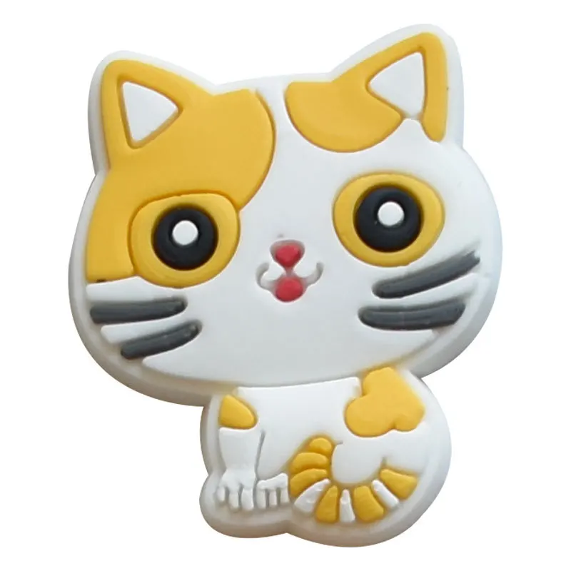 Sale 1Pcs Cute Cat Dog Shoe Charms for Crocs Accessories Charms Bracelet Wristband Decoration Adults Party Favor Gifts