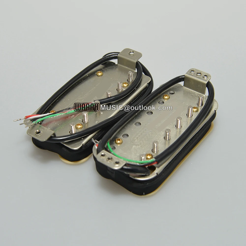 1pcs Waaah Pickup Alnico V Humbucker Pickups Zebra Black Nickel Gold Color A5 HB Pickup Waaah Captadores Logo