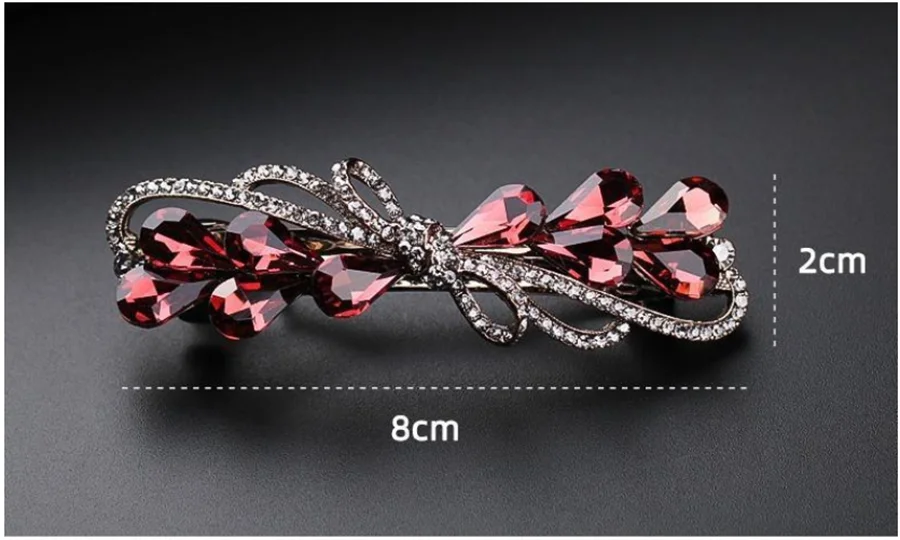 New Fashion Mother Hair Clip Women's Large Elegant Rhinestone Spring Clip Horsetail Clip Hair Trim Headwear Accessories