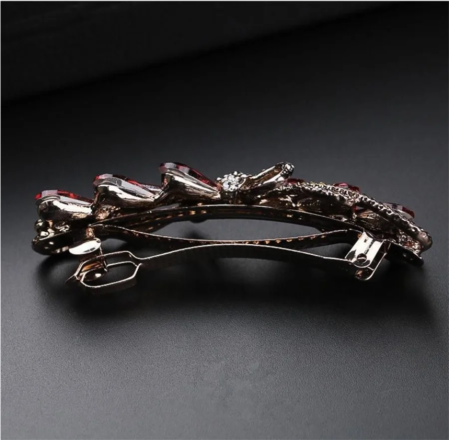 New Fashion Mother Hair Clip Women's Large Elegant Rhinestone Spring Clip Horsetail Clip Hair Trim Headwear Accessories