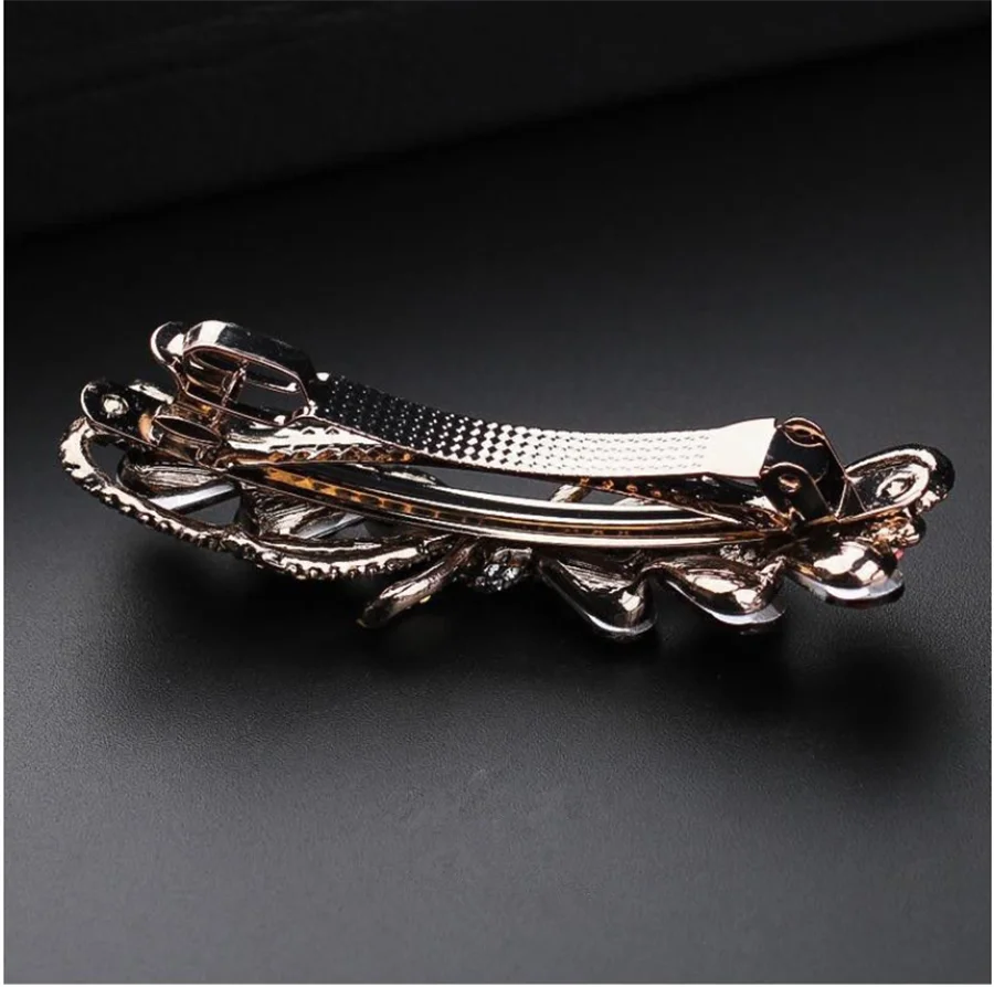 New Fashion Mother Hair Clip Women's Large Elegant Rhinestone Spring Clip Horsetail Clip Hair Trim Headwear Accessories