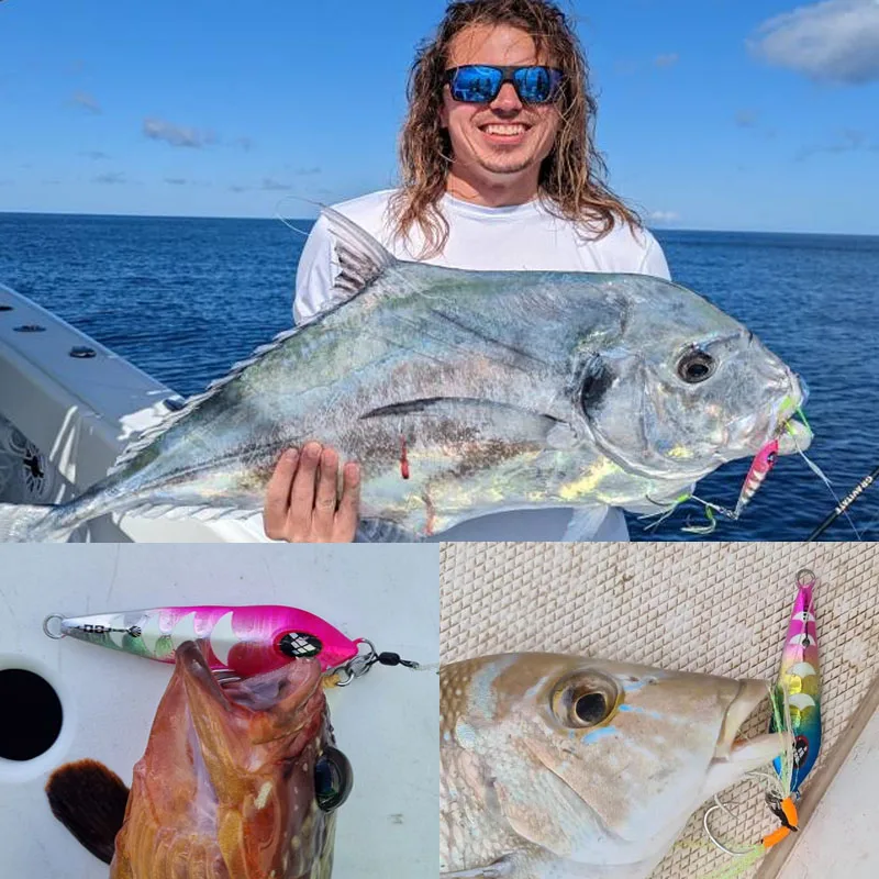 FSTK Patent Sea Fishing Slow Pitch Jig 30g40g60g80g Grouper Killer Metal Jigging Dart Jig Spoon Artificial Bait Jig Fishing Lure