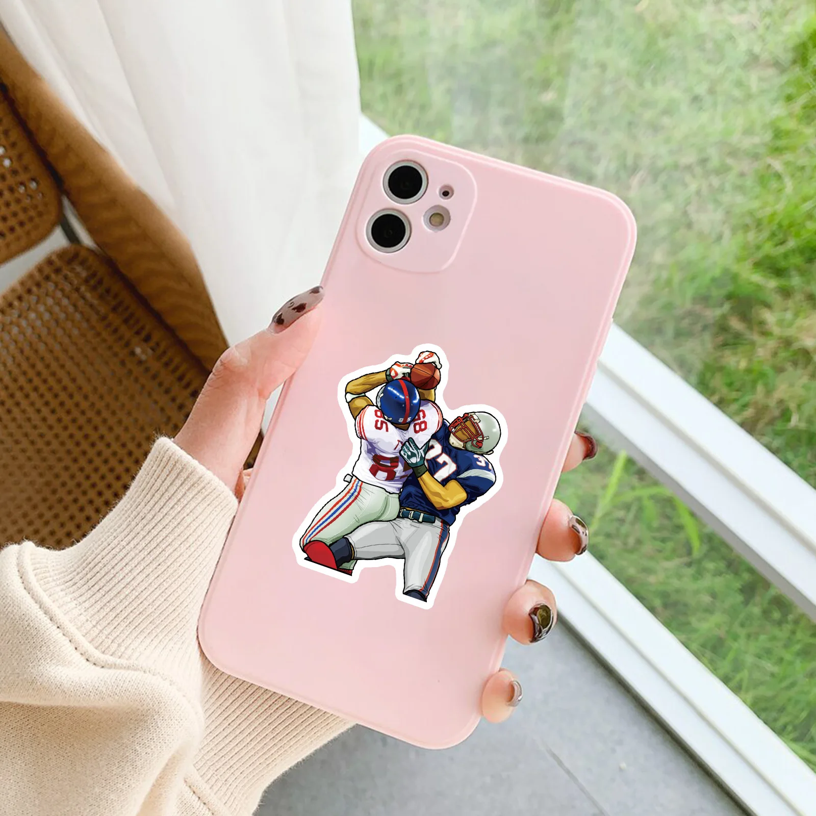 50PCS American Rugby Football Stickers PVC Decal Travel Luggage Guitar Fridge Laptop Waterproof Cool Kid Graffiti Sticker
