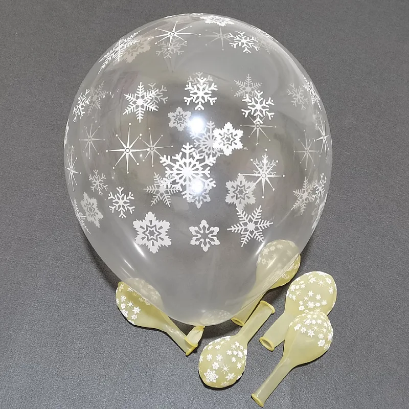 20pcs 12inch Christmas Snowflake Latex Balloons Frozen Birthday Supplies New Year Party Decor Wedding balloon New Year Air Globo