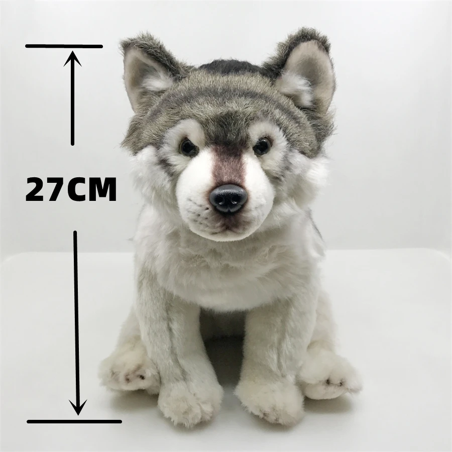 Coyote High Fidelity Anime Cute Gray Wolf Plushie Dog Plush Toys Lifelike Animals Simulation Stuffed Doll Kawai Toy Gifts Kids