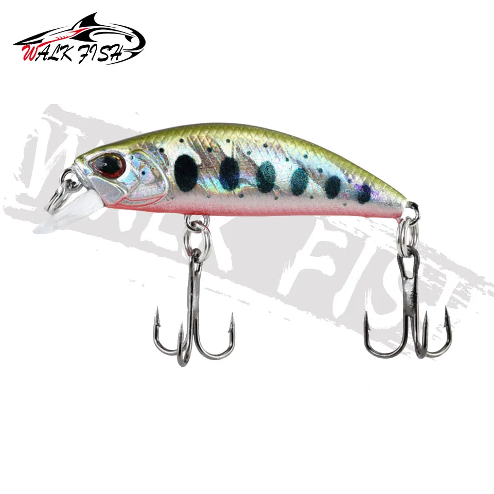 WALK FISH 38Mm 3.2G Mini Sinking Minnow Fishing Lures Jerkbaits Peche Artificial Bait Wobbler Lure for Trout Bass Carp Fishing