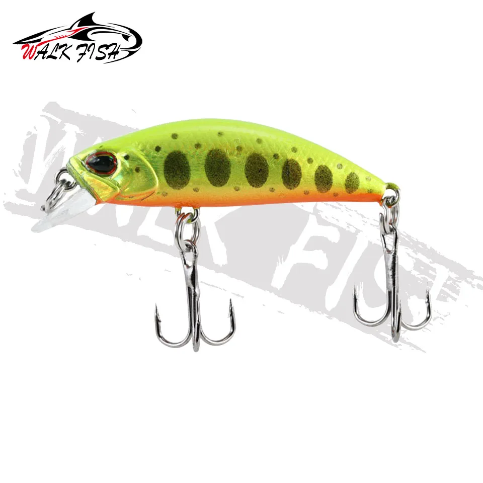 WALK FISH 38Mm 3.2G Mini Sinking Minnow Fishing Lures Jerkbaits Peche Artificial Bait Wobbler Lure for Trout Bass Carp Fishing