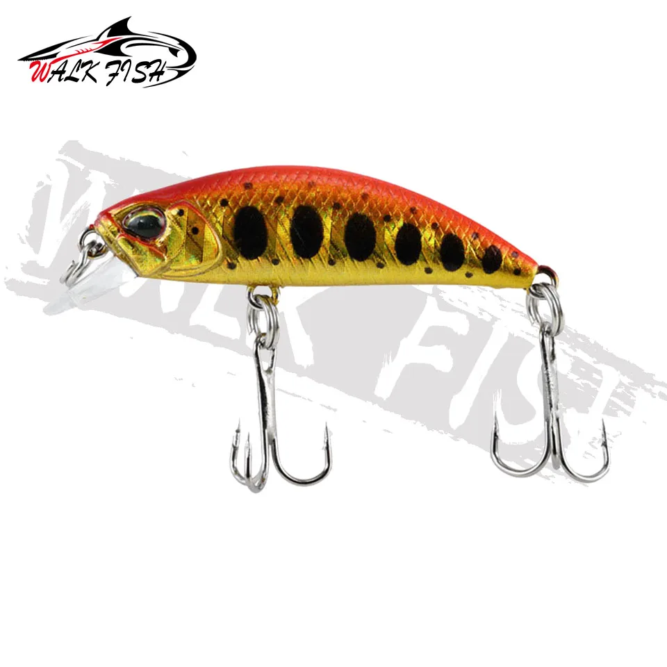 WALK FISH 38Mm 3.2G Mini Sinking Minnow Fishing Lures Jerkbaits Peche Artificial Bait Wobbler Lure for Trout Bass Carp Fishing