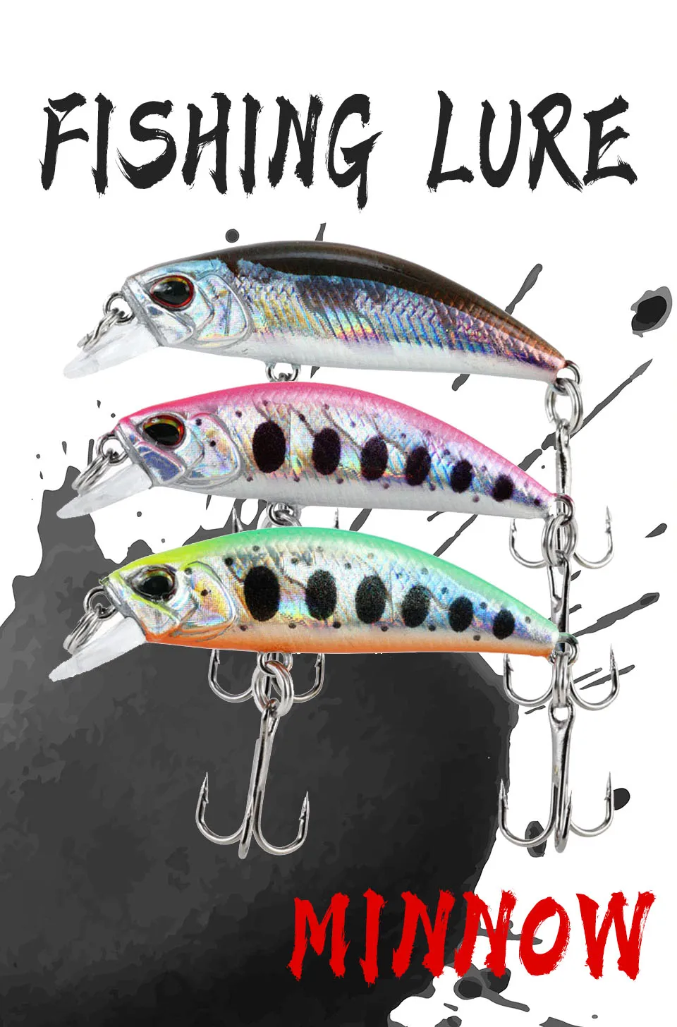 WALK FISH 38Mm 3.2G Mini Sinking Minnow Fishing Lures Jerkbaits Peche Artificial Bait Wobbler Lure for Trout Bass Carp Fishing