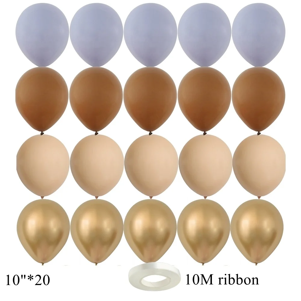15/20PCS 10inch Retro Balloon Set Vintage Blue Series Balloons for Wedding Happy Birthday Party Decoration DIY Gifts Supplies