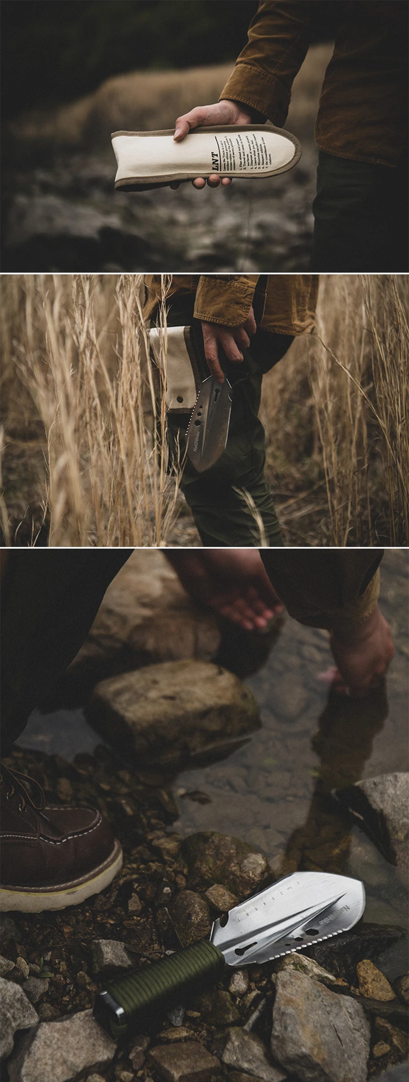 Naturehike Camping Shovel Outdoor Multifunctional Shovel Hiking Tactical Shovel Survival Emergency Tool Bushcraft Garden Shovels
