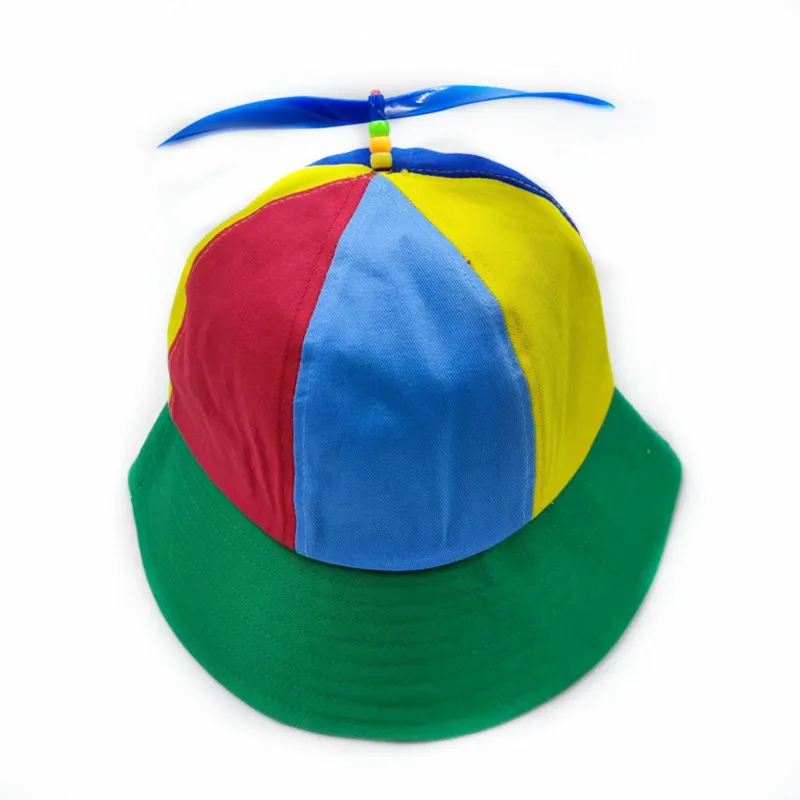 20 Colors Funny Propeller Rainbow Helicopter Baseball Cap Size S&L Unisex Kids Teens Small Heads Top Hat for Men Women