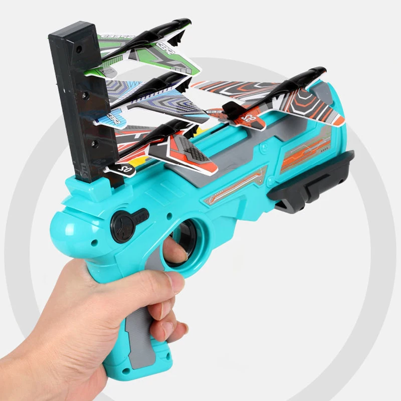 Airplane Launcher Toys Catapult Plane Gun Toy Children Plane Catapult Gun Shooting Game Kids Outdoor Sport Shooting Toys Gift