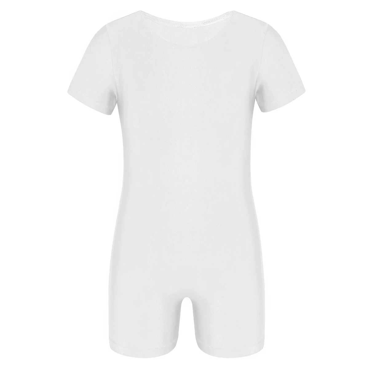 Leotards for Girls Boys Gymnastics Kids Children Short Sleeves Biketard Dance Unitards Ballet Dance Costume Practice Wear