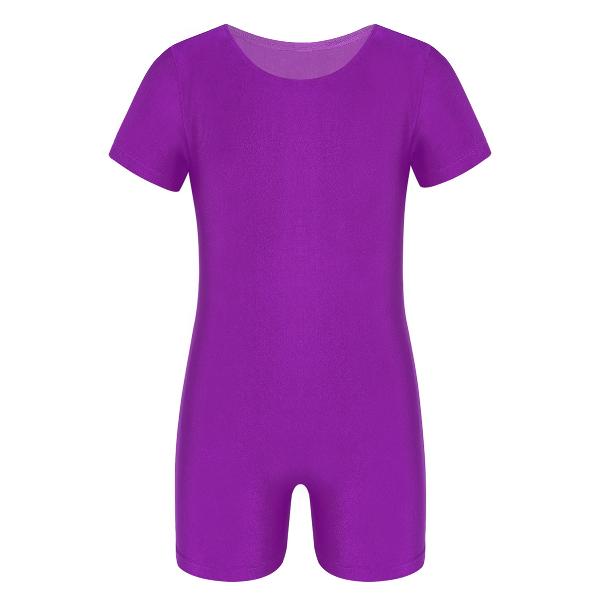 Leotards for Girls Boys Gymnastics Kids Children Short Sleeves Biketard Dance Unitards Ballet Dance Costume Practice Wear