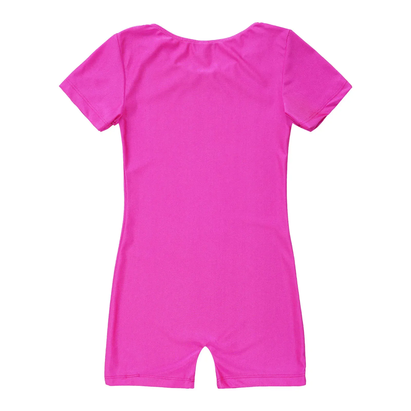 Leotards for Girls Boys Gymnastics Kids Children Short Sleeves Biketard Dance Unitards Ballet Dance Costume Practice Wear