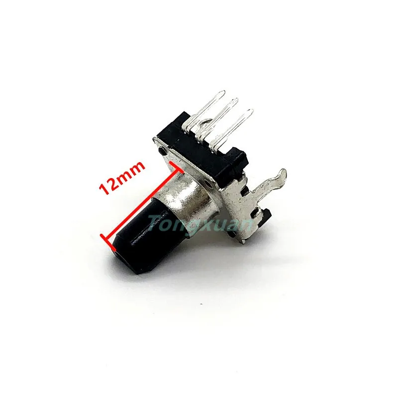 1pc EC12 Audio Encoder 360 Degree 24 PositionRE12 Rotary Encoder Without Push Button Switch 3Pins Handle Length 12MM 15MM 20MM