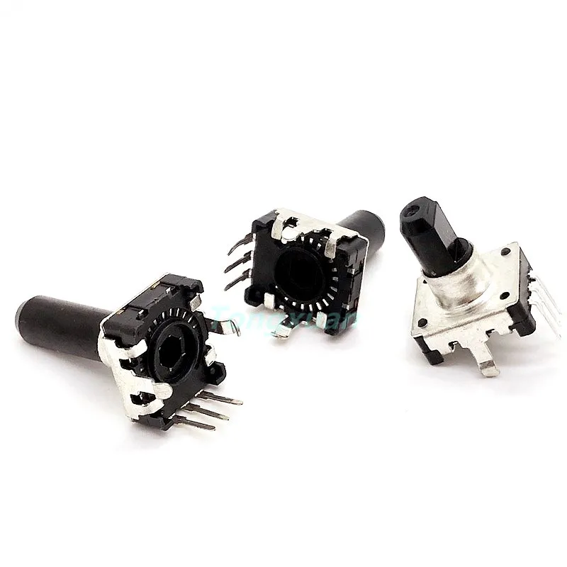 1pc EC12 Audio Encoder 360 Degree 24 PositionRE12 Rotary Encoder Without Push Button Switch 3Pins Handle Length 12MM 15MM 20MM