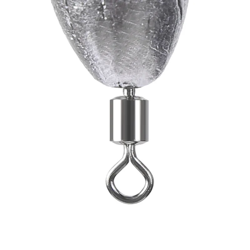 Lead Sinker With Fishing Swivel 10g/20g/25g/30g/40g/50g/60g/70g/80g/100g Olive Shaped Lead Weights Fishing Tackle Accessories